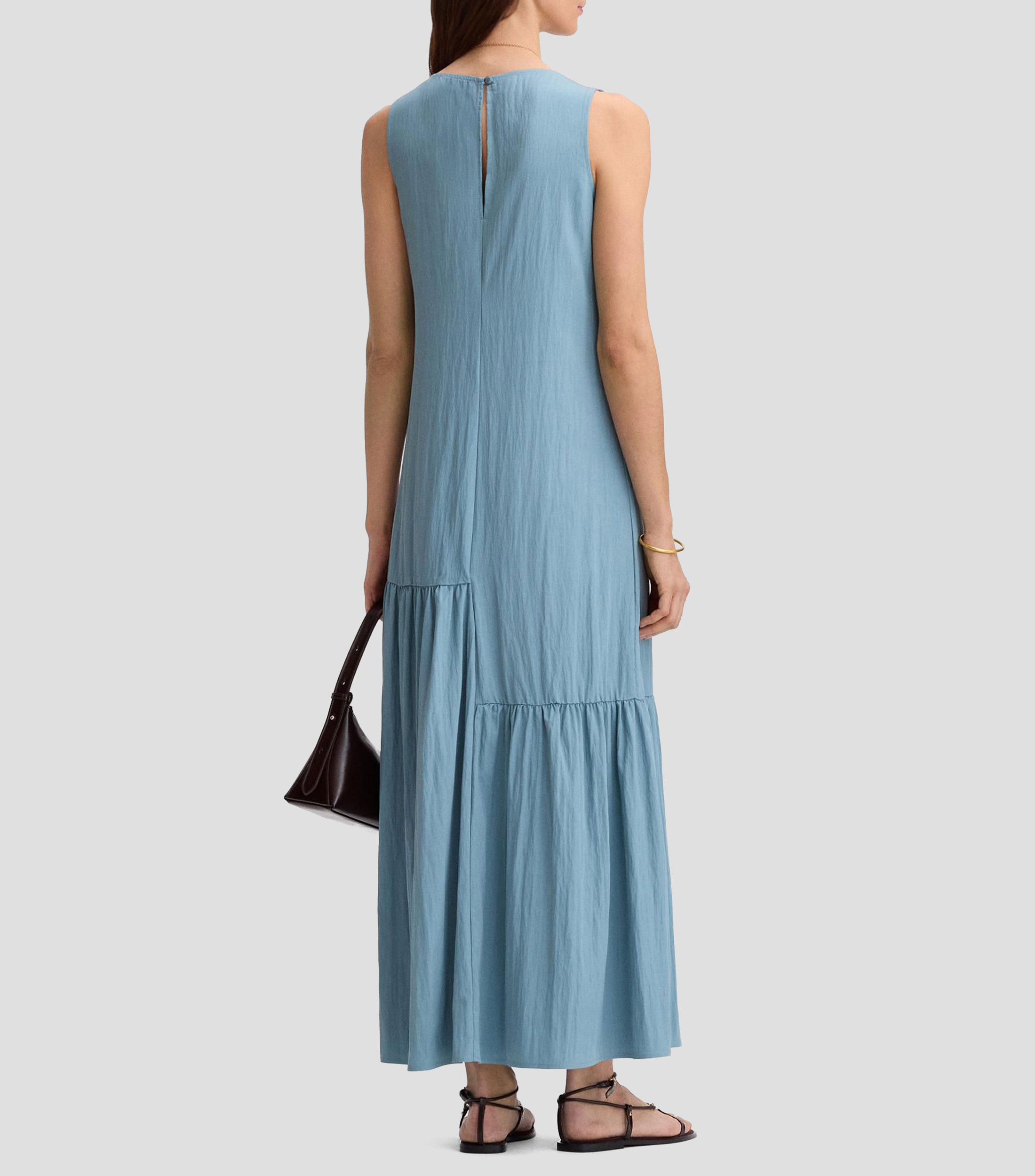 Vestido largo liso Mujer